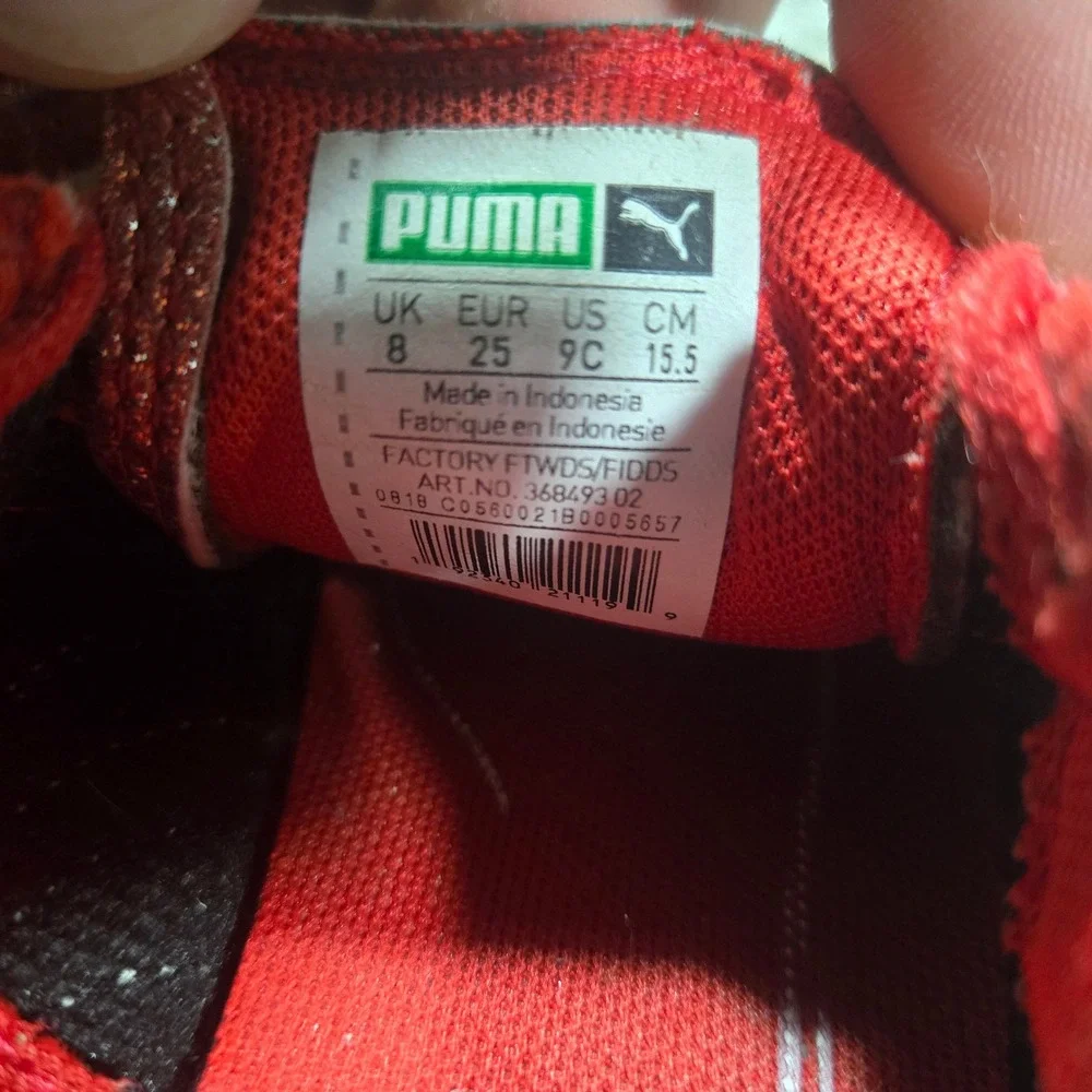 PUMA Basket Holiday‎ Glitz Girls Sneakers – Red Glitter – Size 8